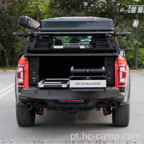 Sistema de gaveta de caminhão com bandeja deslizante de coleta